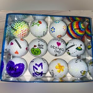 Colorful Hand-Painted Golf Balls Set